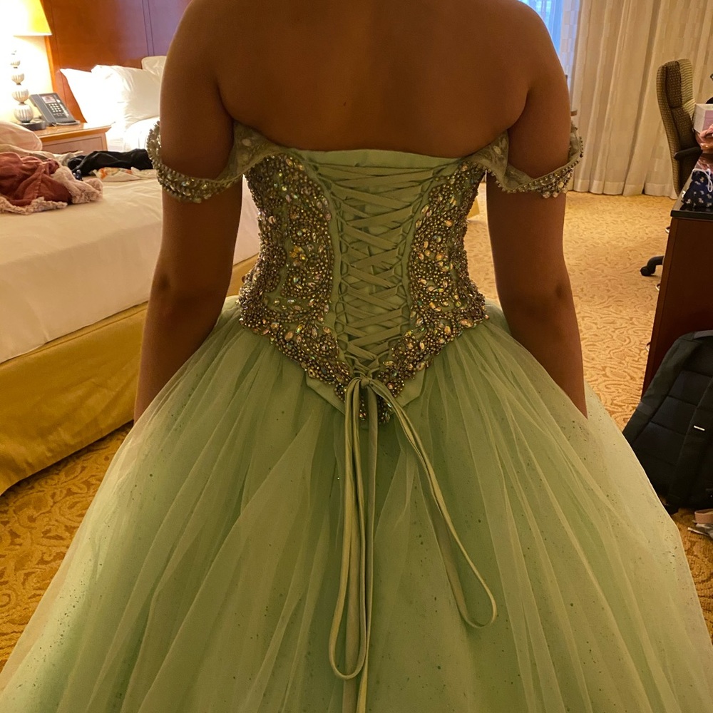 Gorgeous mint green ball gown